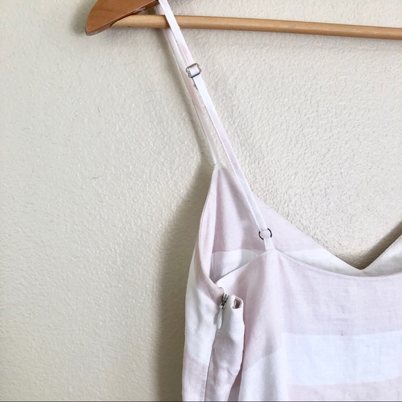 MARA HOFFMAN Drop Waist Linen Midi Slip Dress in Sage Multi White - Picture 6 of 8